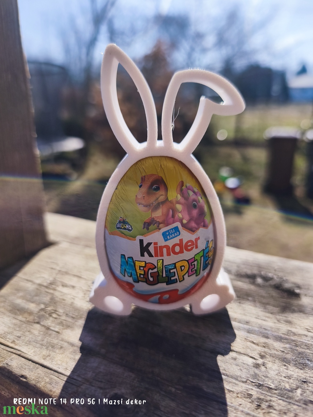 Húsvéti kinder tojás tartó  - ünnepi díszek, dekorációk - húsvéti díszek és dekorációk - húsvéti ajándékátadó - Meska.hu