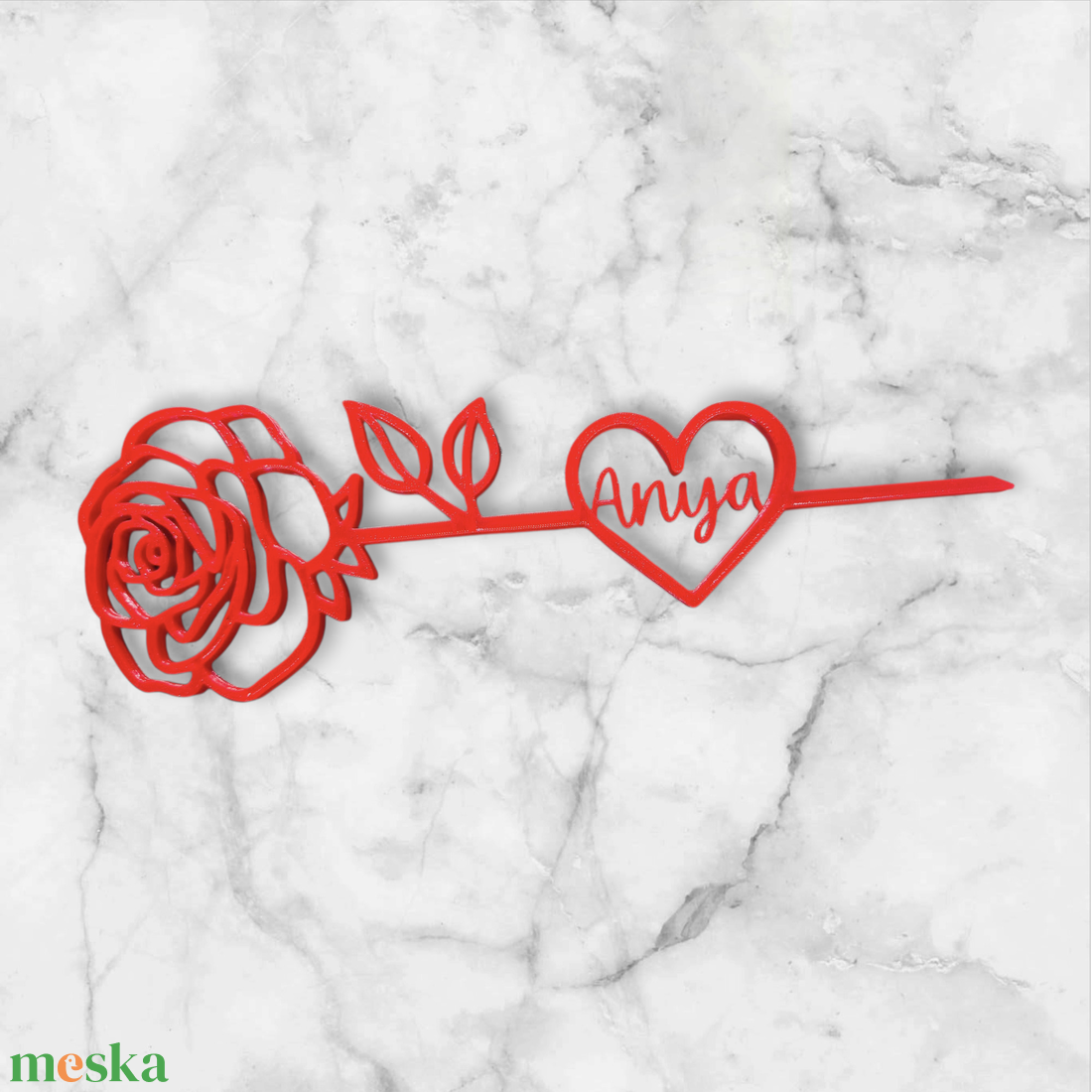 Anya es Mama feliratos 3d nyomtatott rózsa  - otthon & életmód - papír, írószer - ajándékozás kellékei - ajándékkísérő - Meska.hu