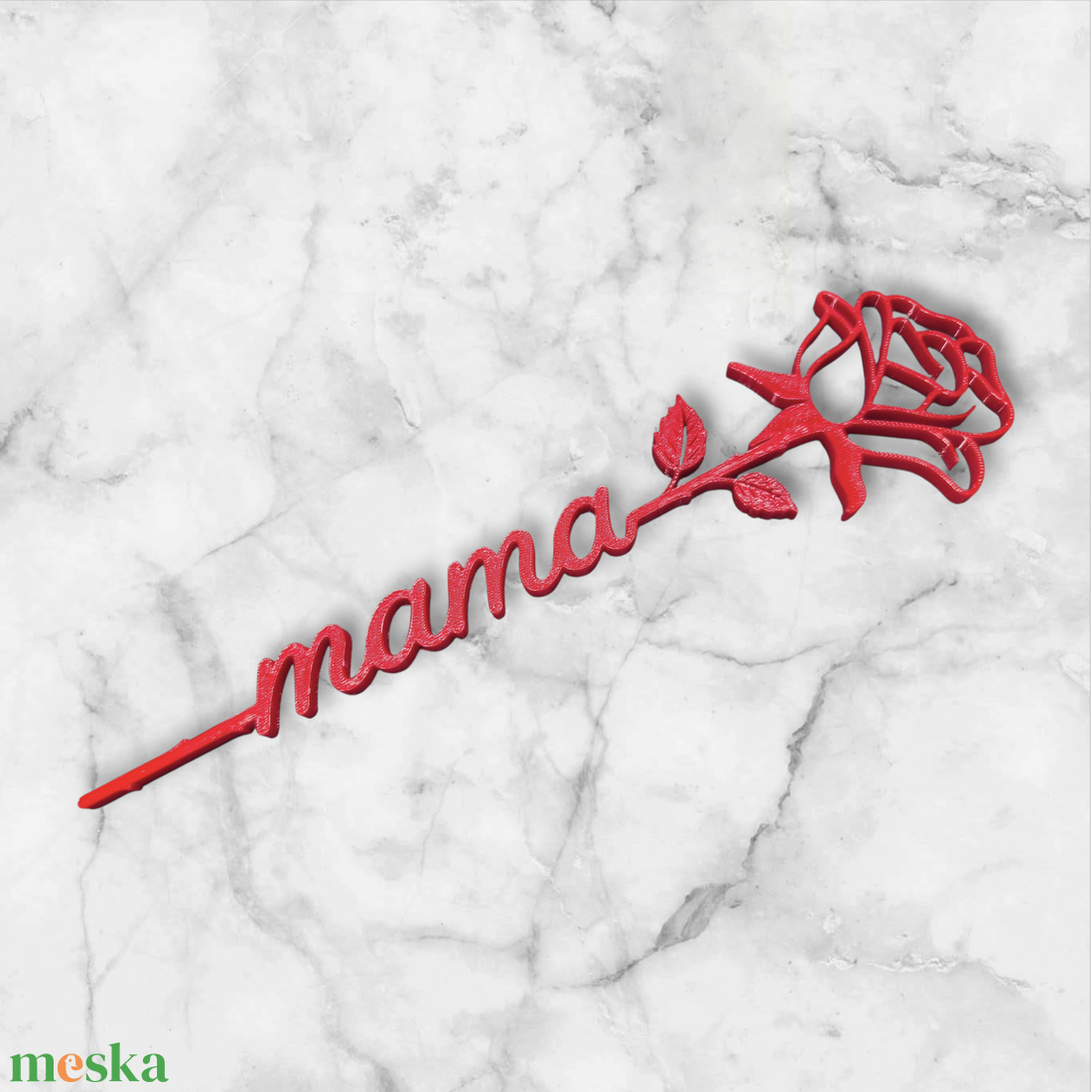 Anya es Mama feliratos 3d nyomtatott rózsa  - otthon & életmód - papír, írószer - ajándékozás kellékei - ajándékkísérő - Meska.hu