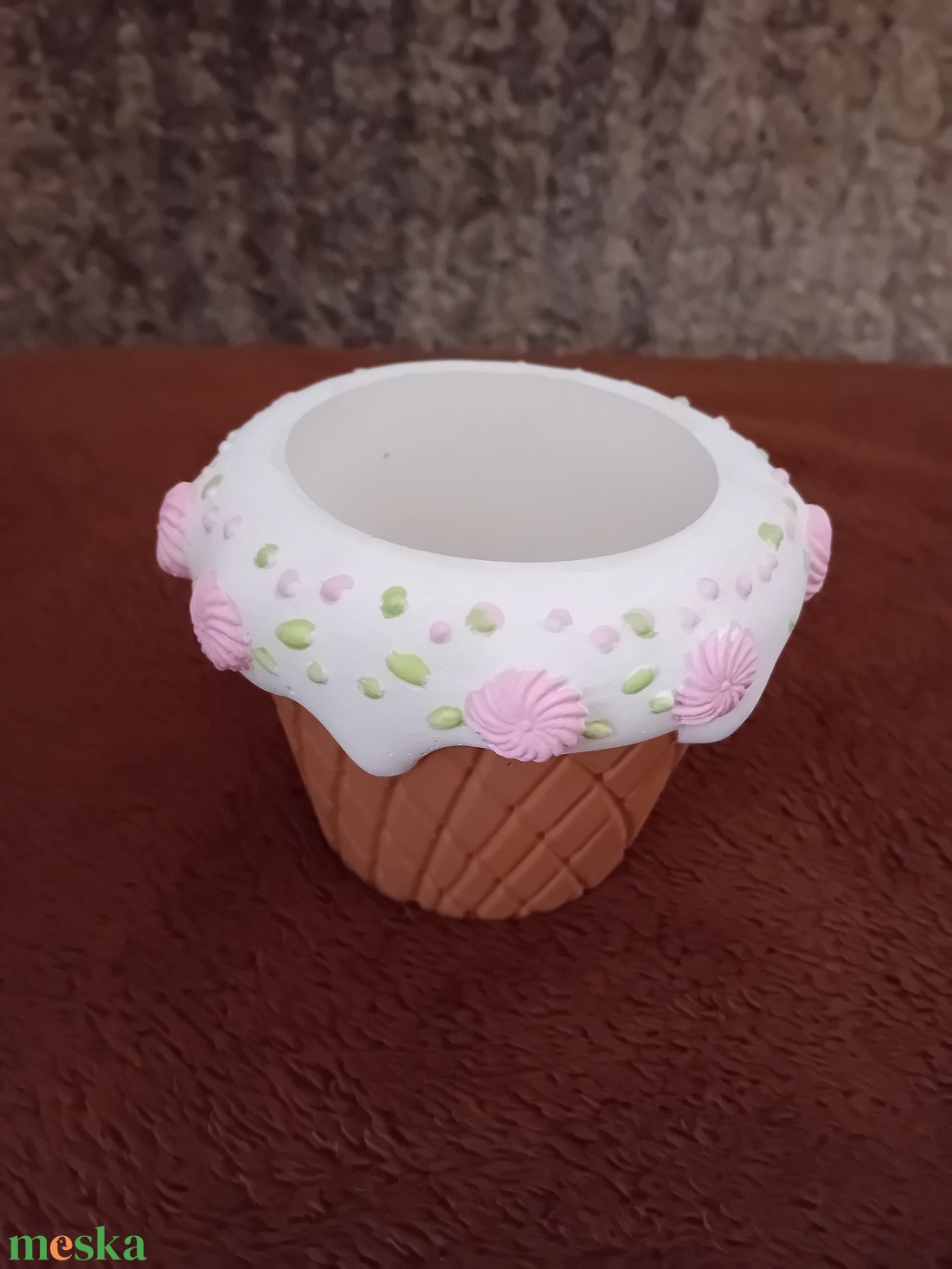 Ostya mintás kaspó  - otthon & életmód - dekoráció - virágdísz és tartó - cserép & kaspó - Meska.hu