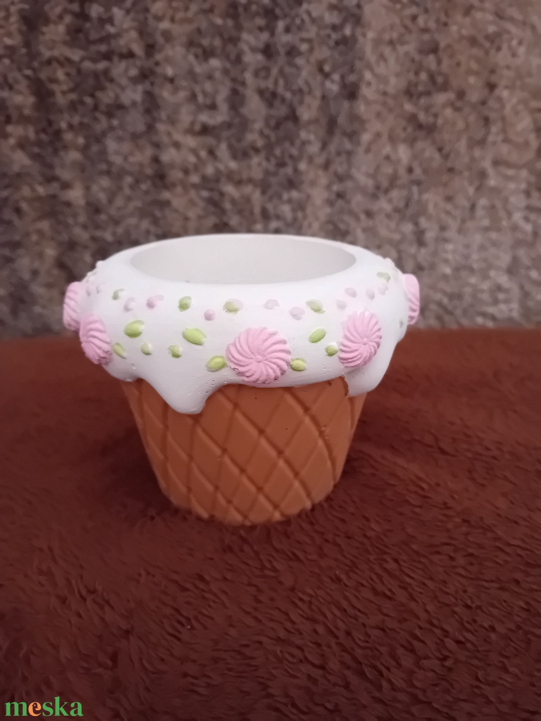 Ostya mintás kaspó  - otthon & életmód - dekoráció - virágdísz és tartó - cserép & kaspó - Meska.hu