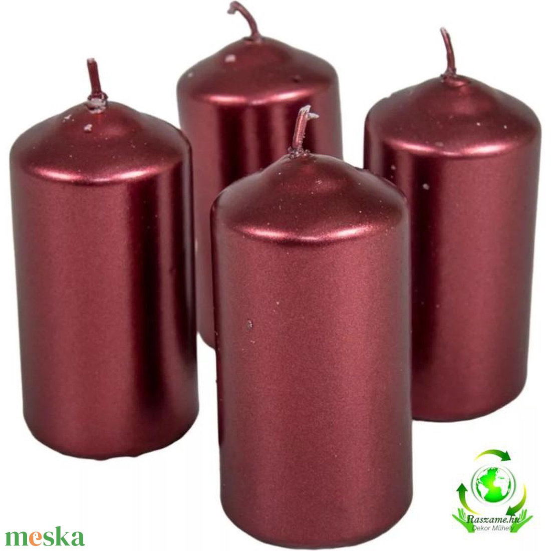 Metál henger gyertya szett 40x80mm - bordó - kellékek & szerszámok - dekorációs kellékek - dekorációs gyertya - Meska.hu Metál henger gyertya szett 40x80mm - bordó - kellékek & szerszámok - dekorációs kellékek - dekorációs gyertya - Meska.hu
