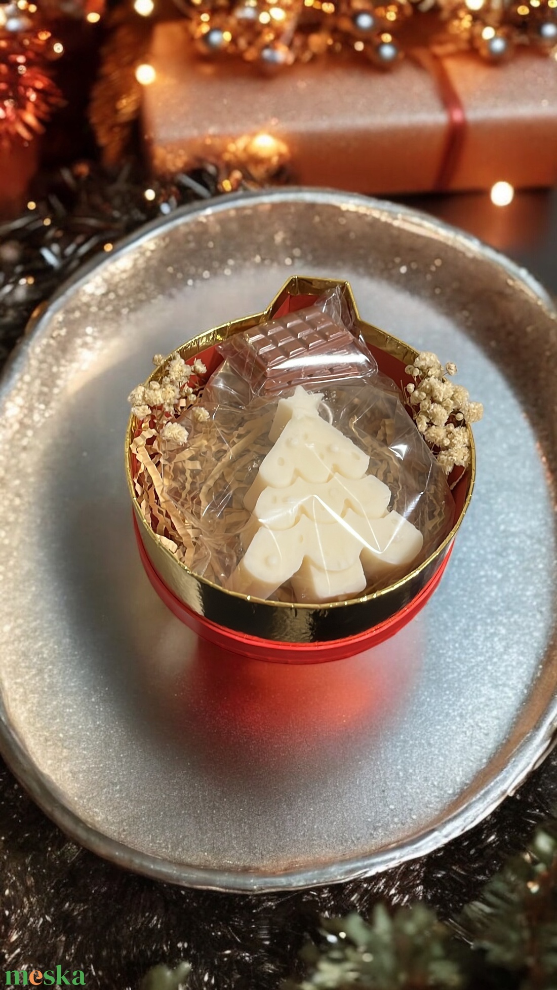 Szójagyertya ajándékcsomag - karácsony - karácsonyi lakásdekoráció - karácsonyi illatgyertya, mécses - Meska.hu