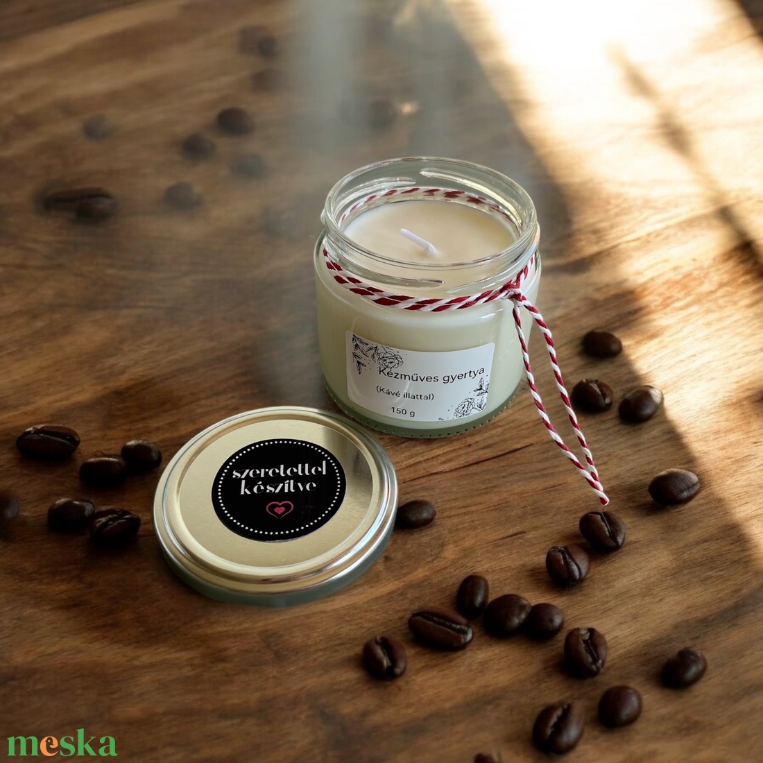 Tégelyes szójaviasz gyertya - otthon & életmód - gyertya, illat, aroma - gyertya - Meska.hu