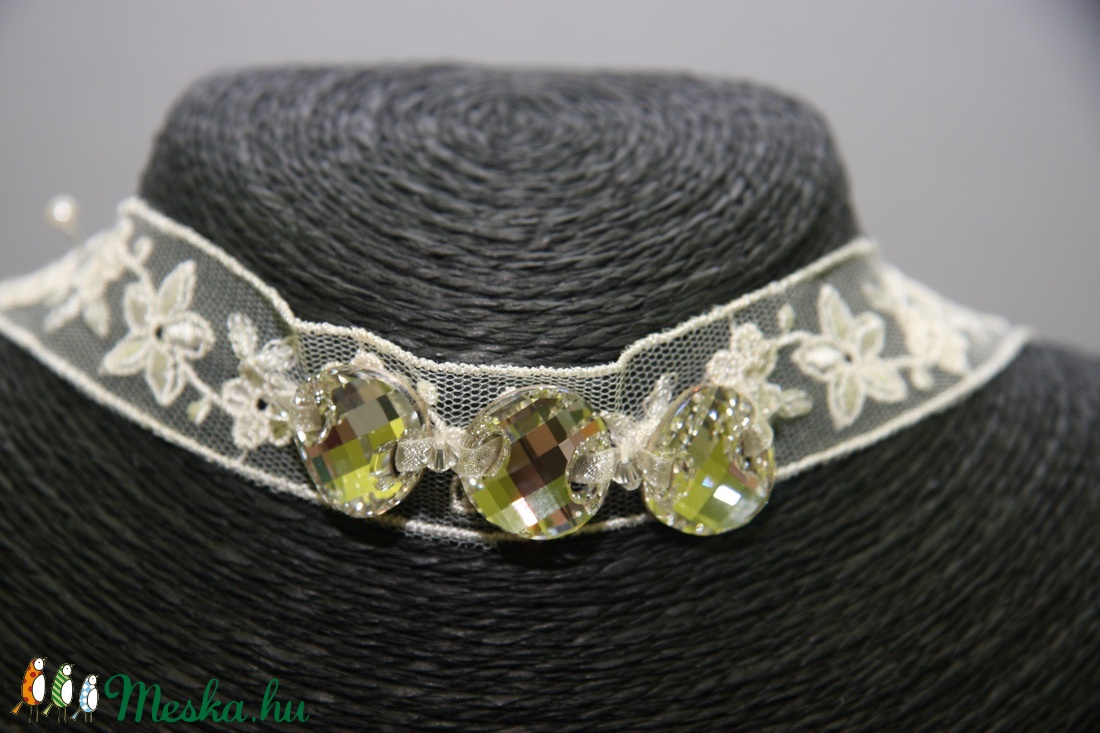 Eredeti Swarovski kristályos csipke,menyasszonyi lánc,ékszer - esküvő - ékszer - nyaklánc - Meska.hu