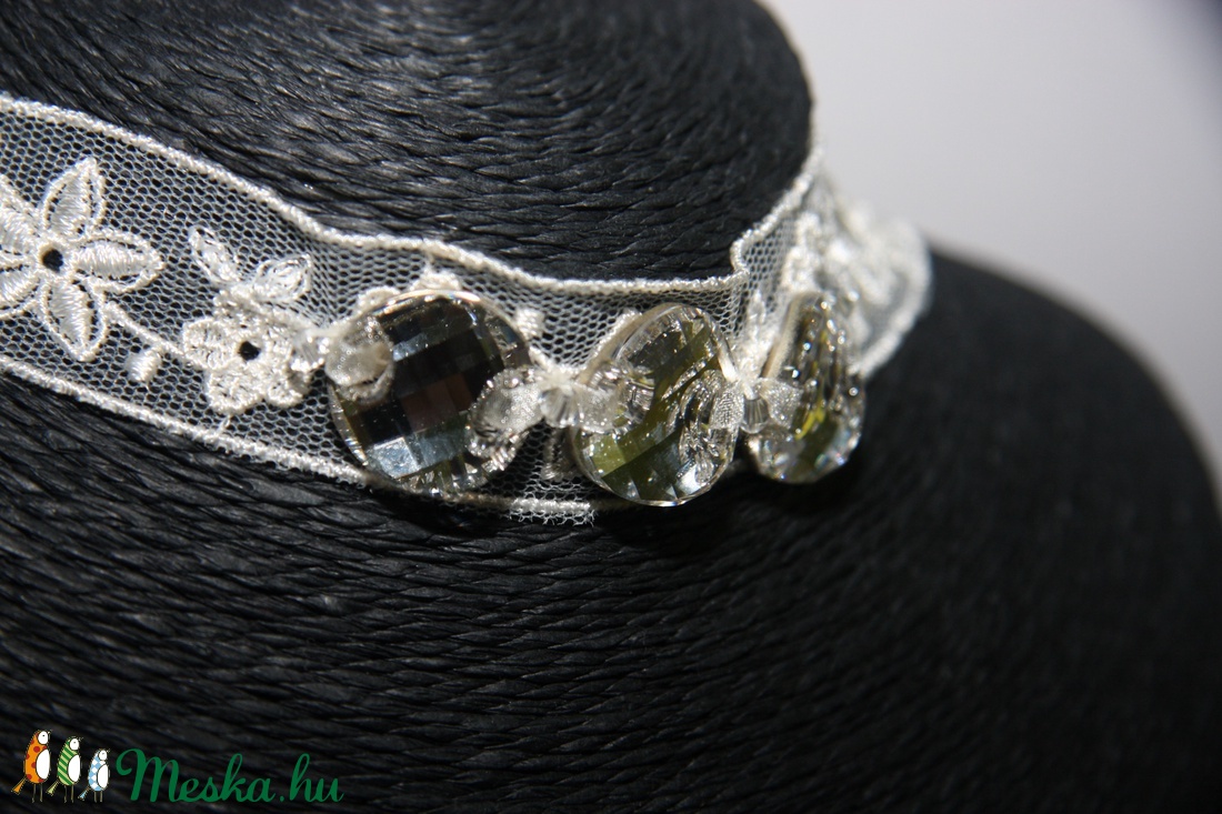 Eredeti Swarovski kristályos csipke,menyasszonyi lánc,ékszer - esküvő - ékszer - nyaklánc - Meska.hu