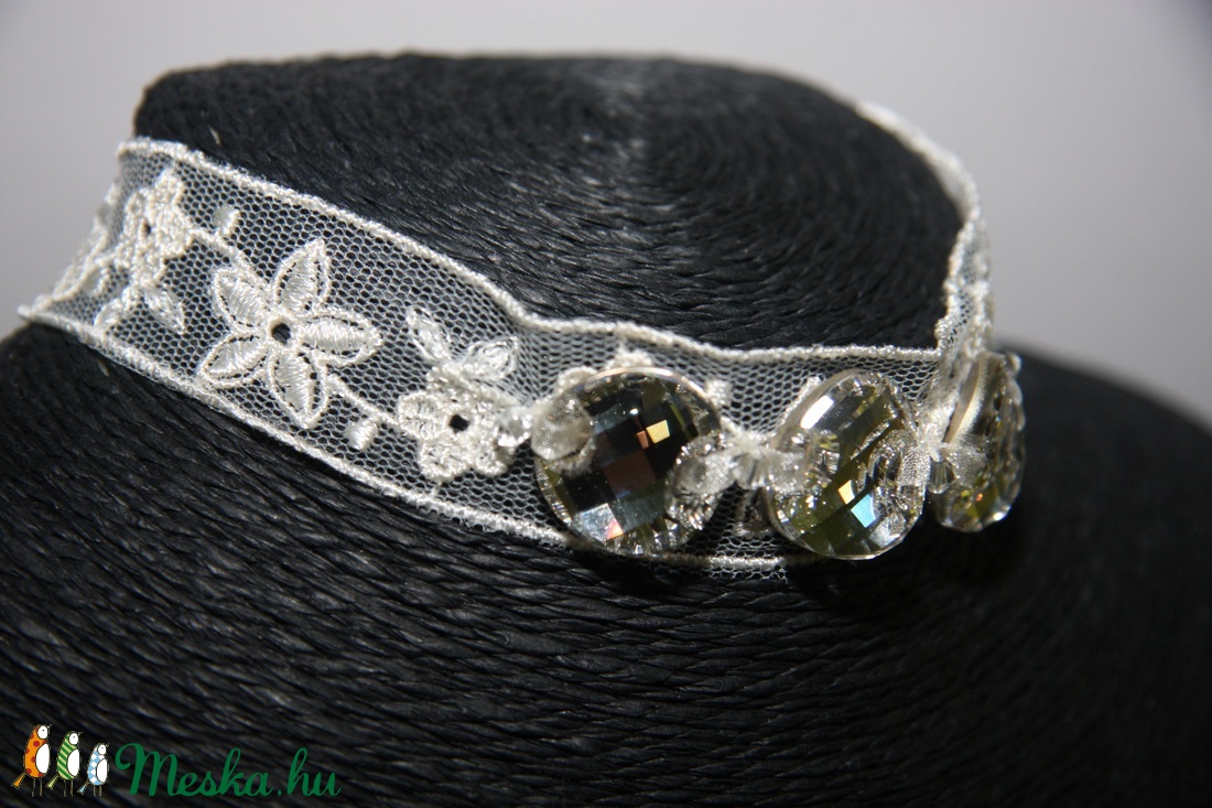 Eredeti Swarovski kristályos csipke,menyasszonyi lánc,ékszer - esküvő - ékszer - nyaklánc - Meska.hu