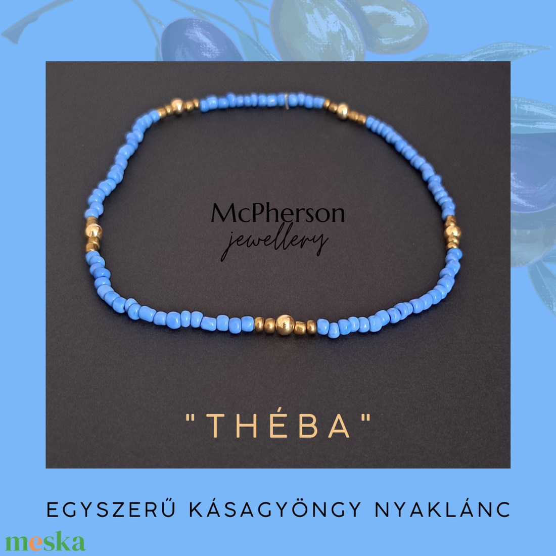 THÉBA kásagyöngy nyaklánc - ékszer - nyaklánc - gyöngyös nyaklánc - Meska.hu
