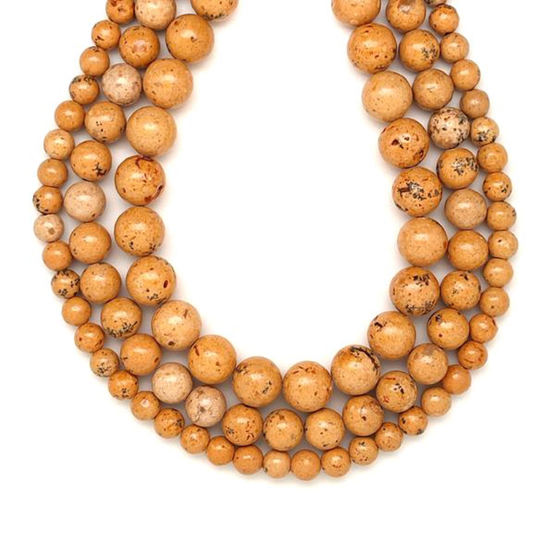 Jáspis sárga golyó 6-7mm  ékszerkészítő alapanyag (füzér) - kellékek & szerszámok - ásvány alapanyag - ásványfüzér - Meska.hu