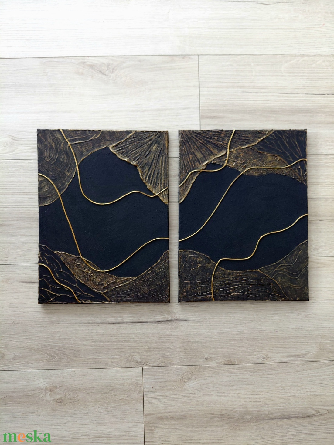 Fekete elegancia-textúrált festmény - művészet - festmény - Meska.hu