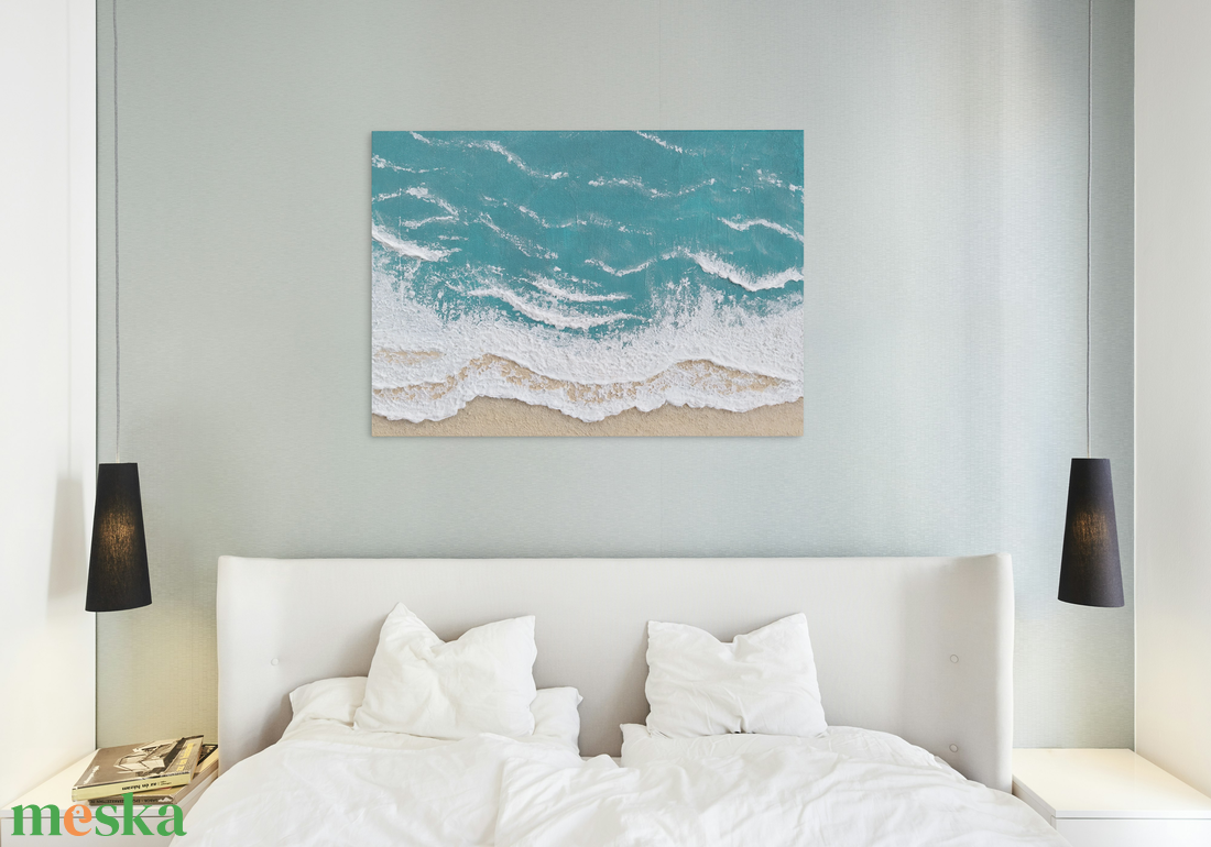 A tenger hangja - művészet - festmény - festmény vegyes technika - Meska.hu
