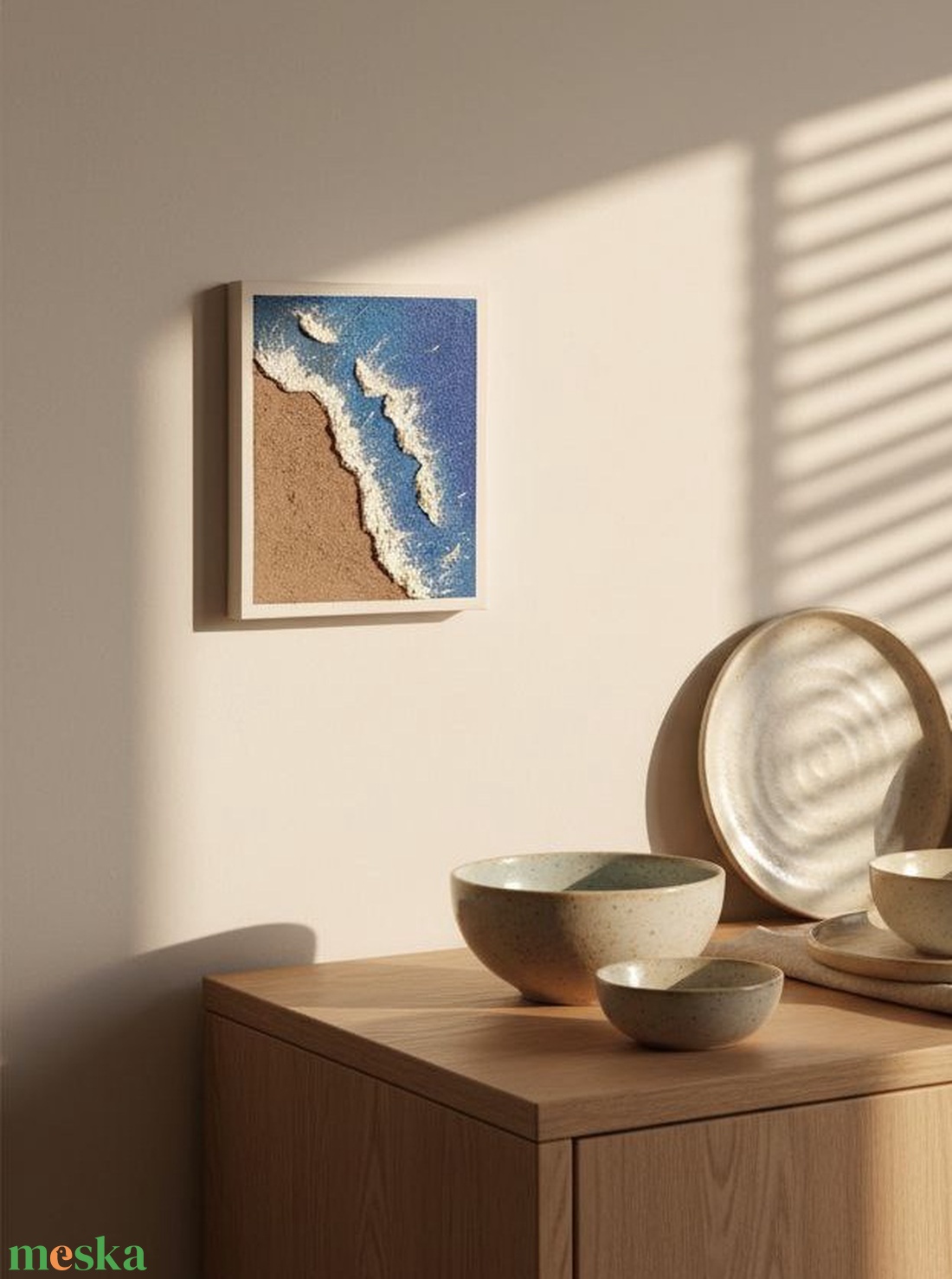 Tenger morajlás - művészet - festmény - festmény vegyes technika - Meska.hu