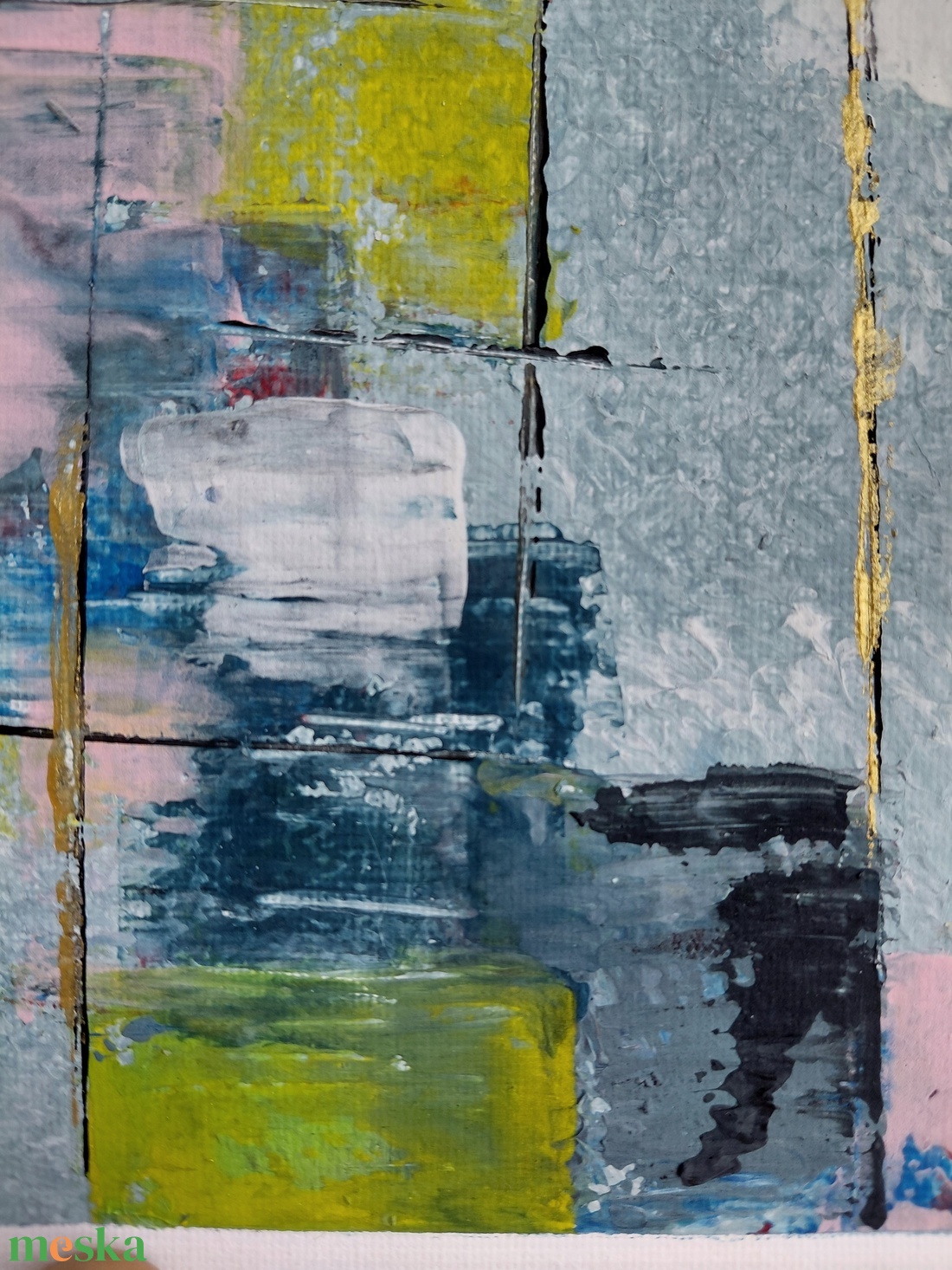 Minimal absztrakt festmény,20�20cm - művészet - festmény - akril - Meska.hu