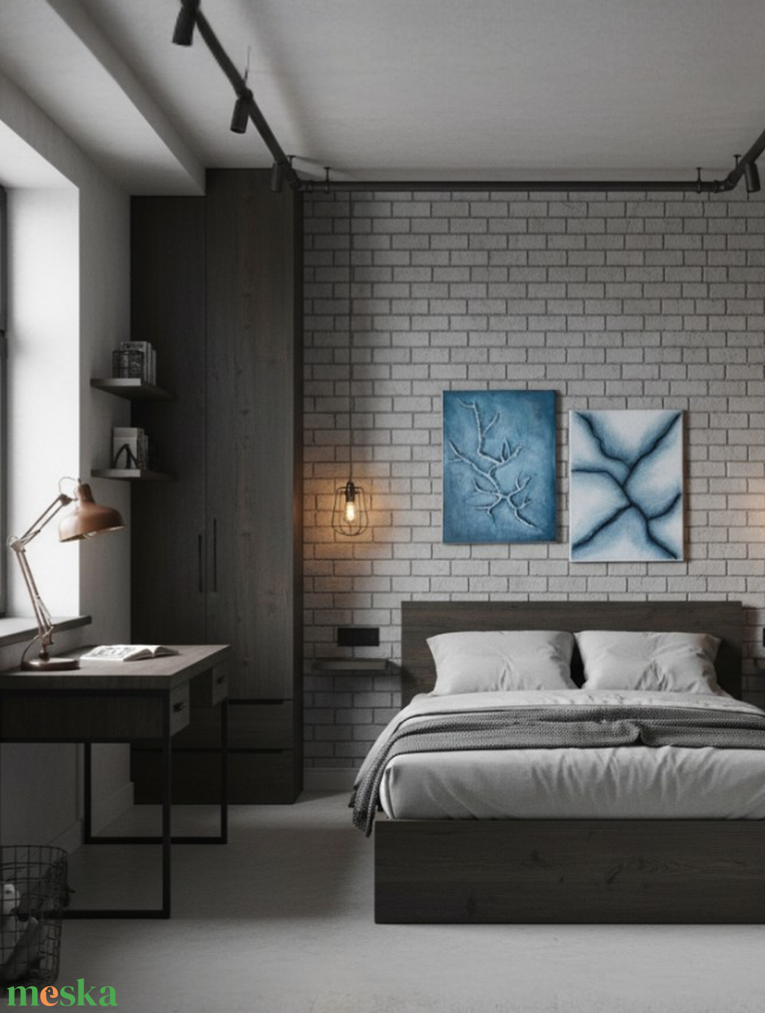 Texturált absztrakt festménypár � modern faldekor � 2�30�40 cm - művészet - festmény - festmény vegyes technika - Meska.hu