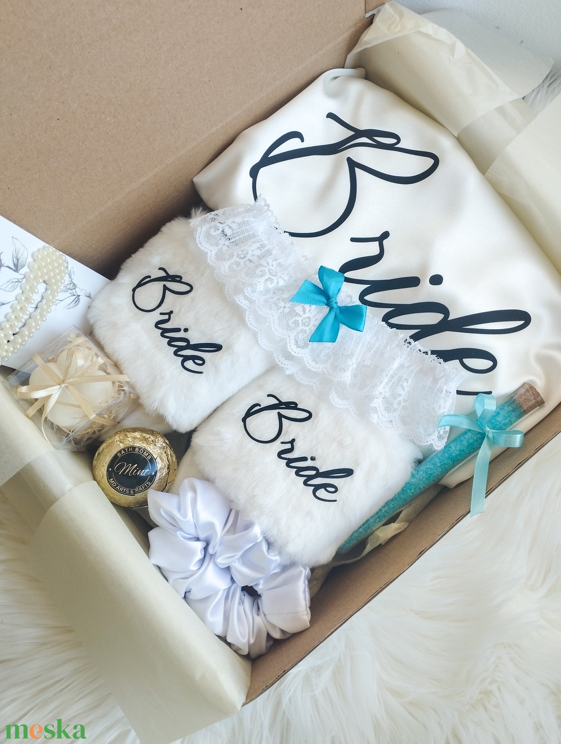 Bride to be box, Ajándékcsomag menyasszonynak - esküvő - esküvői szett - Meska.hu