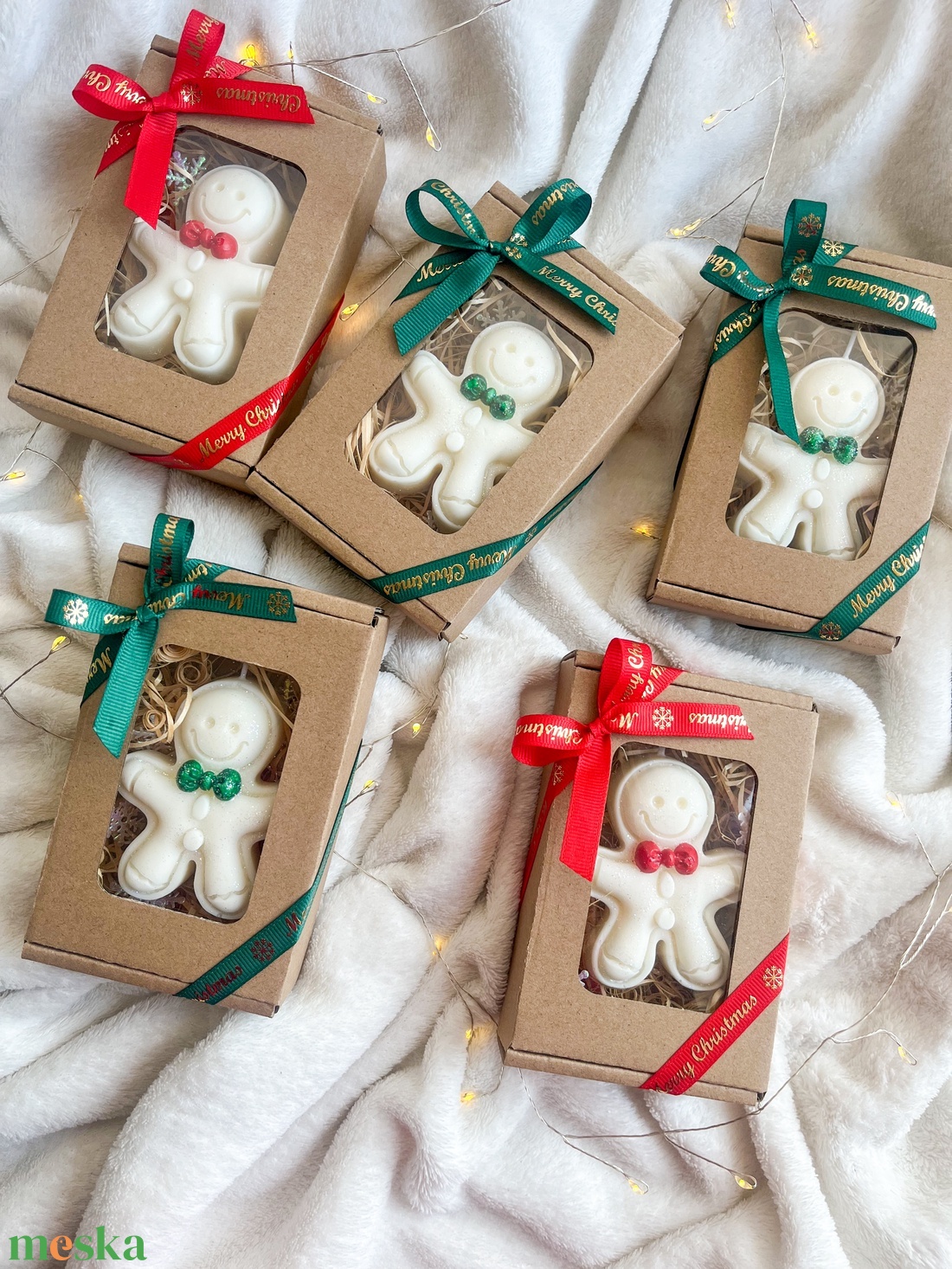 Mézeskalács gyertya, illatos gyertya, karácsonyi gyertya  - karácsony - karácsonyi lakásdekoráció - karácsonyi illatgyertya, mécses - Meska.hu