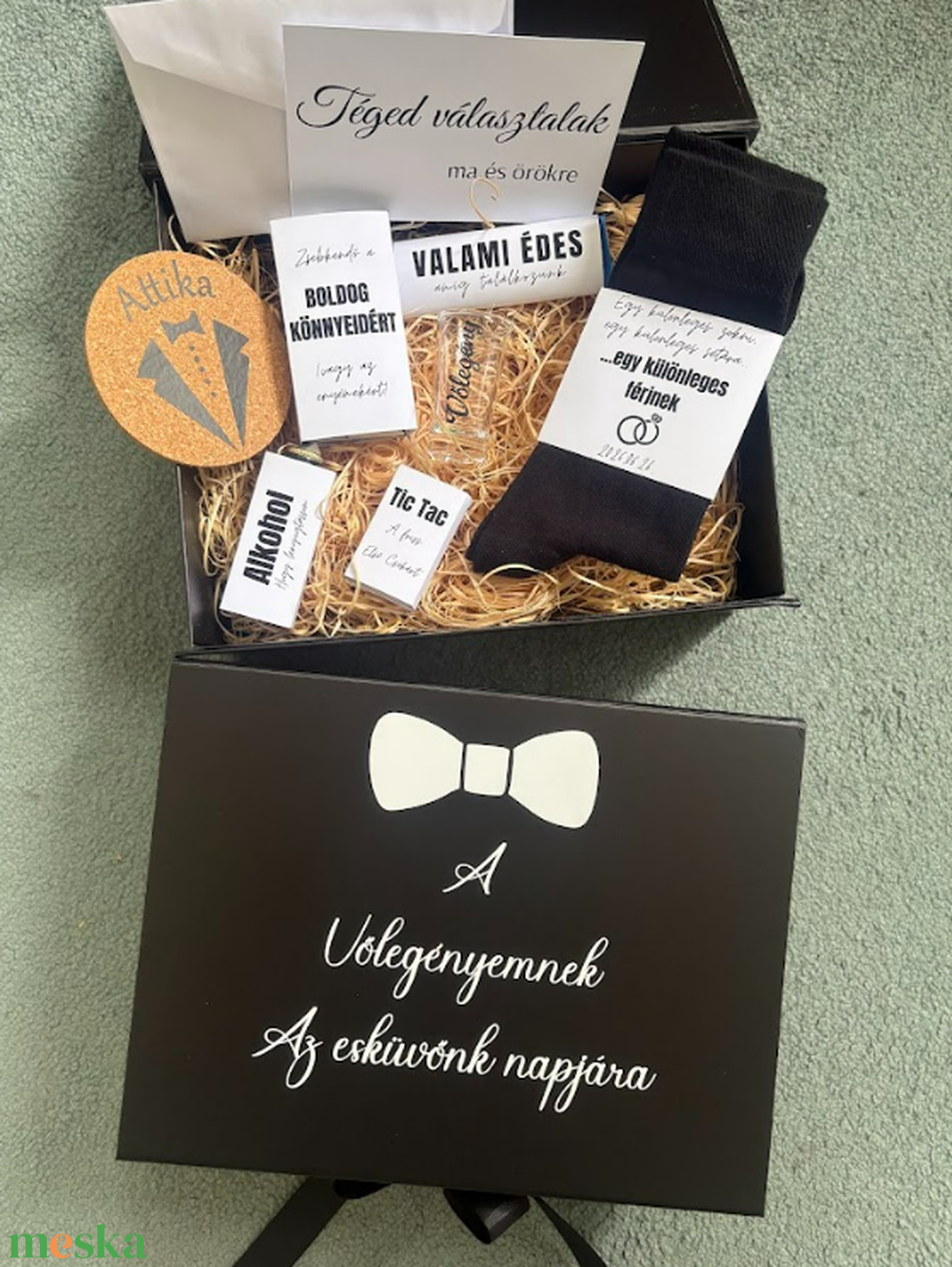 Gentleman's essentials - groom box, Ajándék a vőlegénynek, Vőlegény ajándékcsomag - esküvő - esküvői szett - Meska.hu