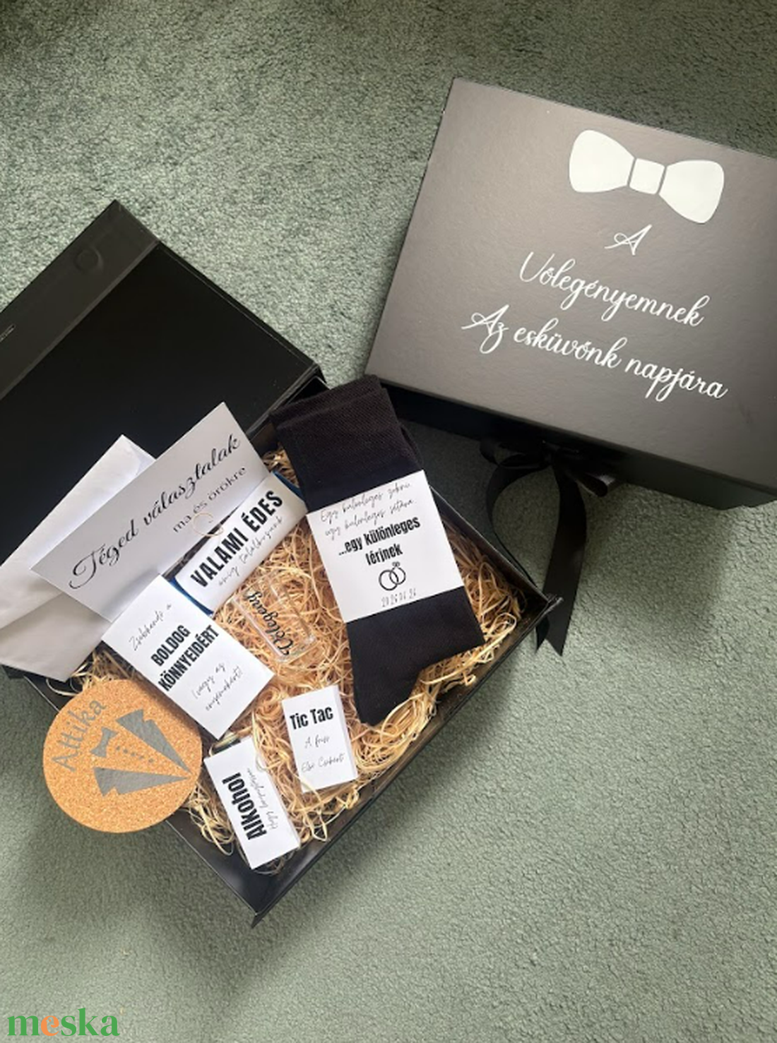 Gentleman's essentials - groom box, Ajándék a vőlegénynek, Vőlegény ajándékcsomag - esküvő - esküvői szett - Meska.hu