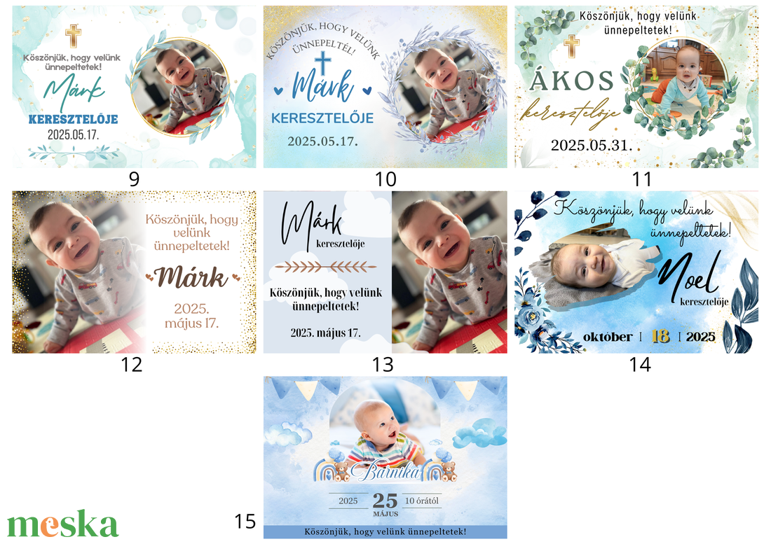 Köszönetajándék a vendégeknek keresztelőre, mágnes köszönetajándék, mágnesek  - baba - mama - keresztelő kellékek - keresztelőajándékok - Meska.hu