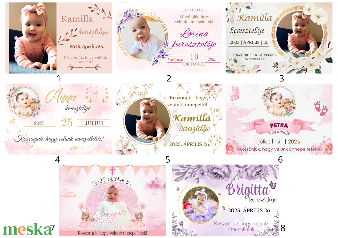 Köszönetajándék a vendégeknek keresztelőre, mágnes köszönetajándék, mágnesek  - baba - mama - keresztelő kellékek - keresztelőajándékok - Meska.hu