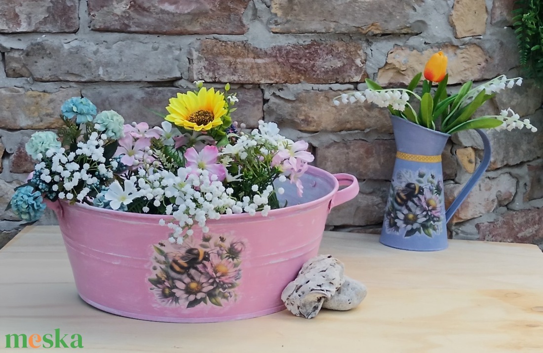 Óriás dongós-vir�gos kaspó - vidéki hangulat 40centiben  - otthon & életmód - ház & kert - virágláda, balkonláda - Meska.hu