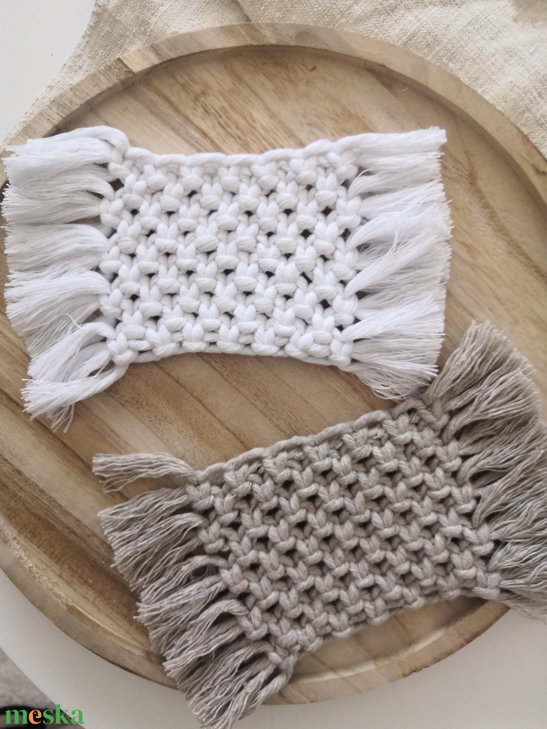 Makramé alátét - otthon & életmód - dekoráció - asztal és polc dekoráció - asztaldísz - Meska.hu