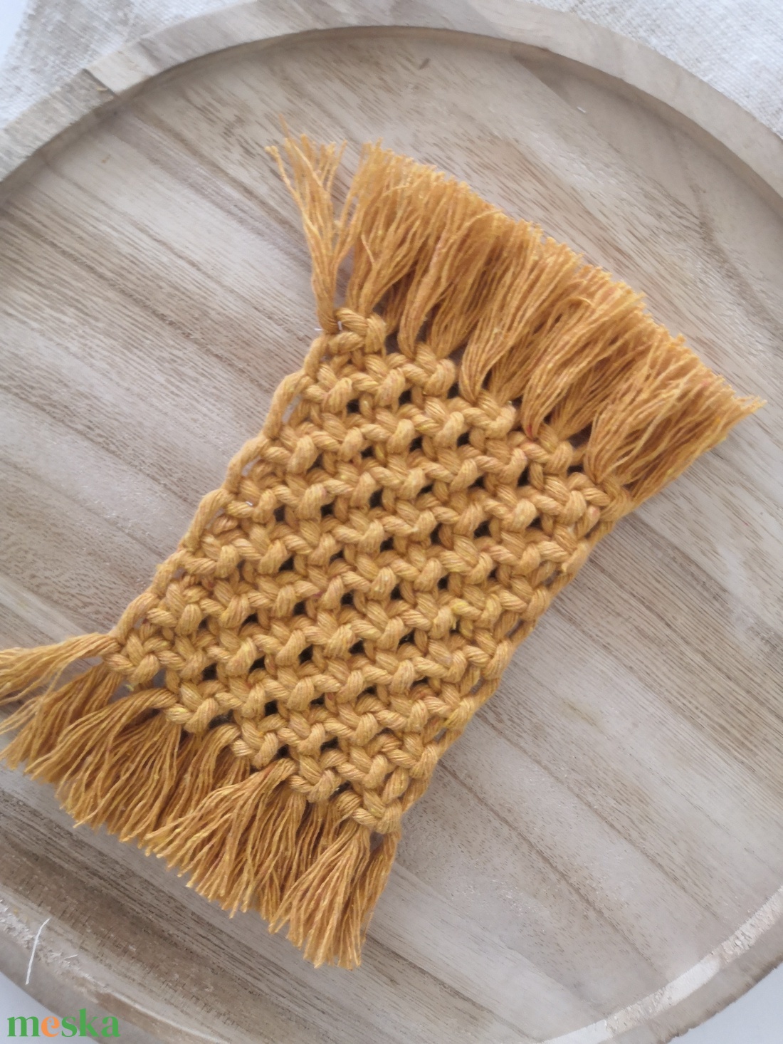 Makramé alátét - otthon & életmód - dekoráció - asztal és polc dekoráció - asztaldísz - Meska.hu