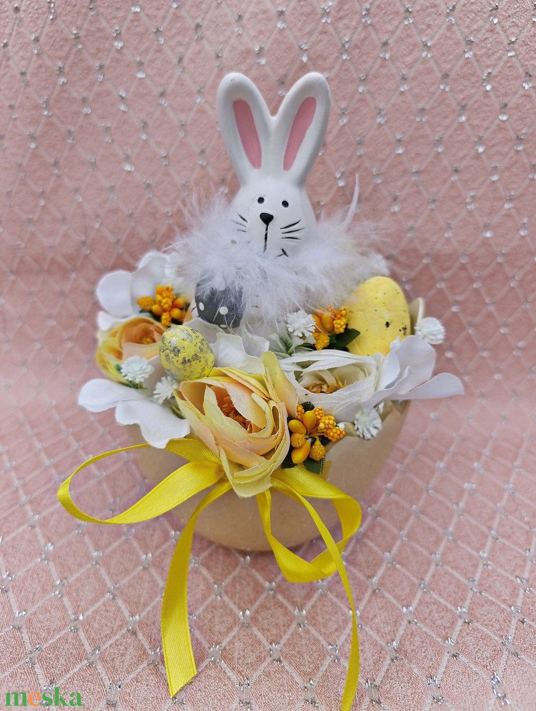 Húsvéti asztaldísz  - otthon & életmód - virágdekoráció - virágdíszek - asztali virágdísz - Meska.hu