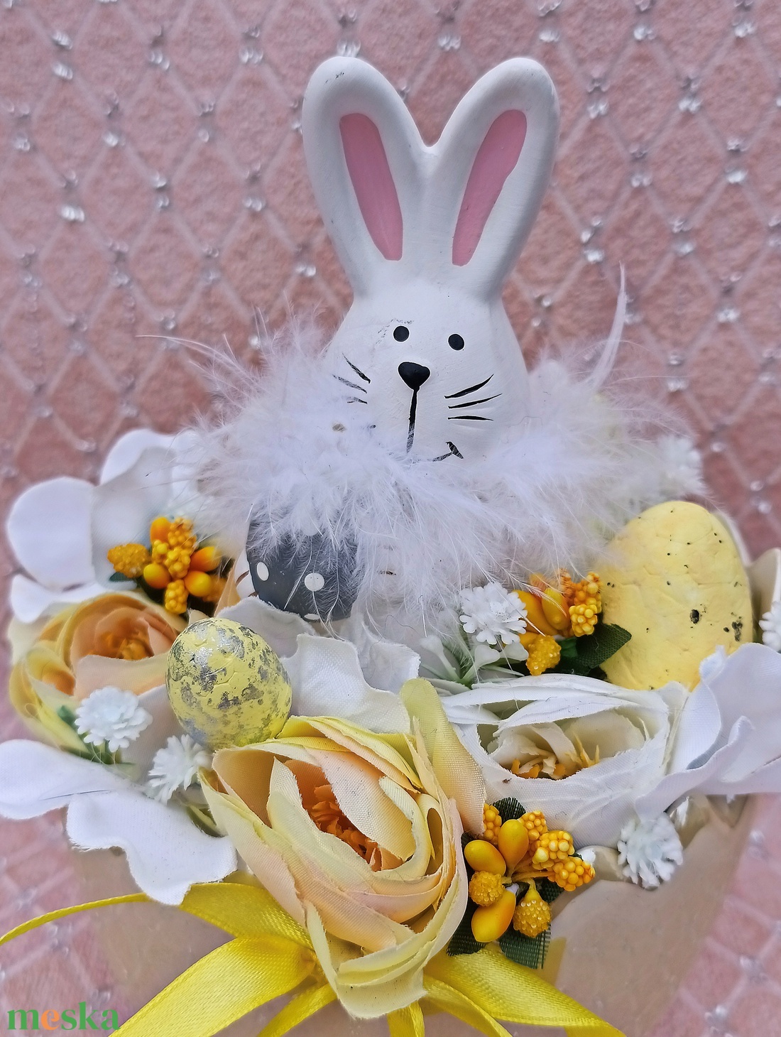 Húsvéti asztaldísz  - otthon & életmód - virágdekoráció - virágdíszek - asztali virágdísz - Meska.hu