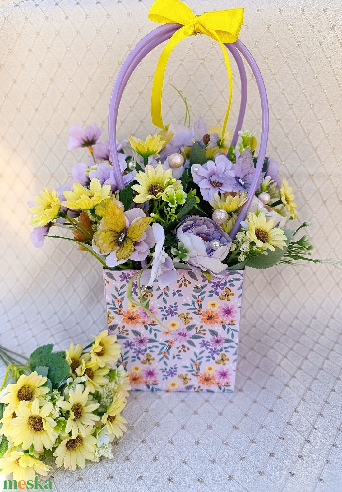 Virágtáska - otthon & életmód - virágdekoráció - virágdíszek - asztali virágdísz - Meska.hu