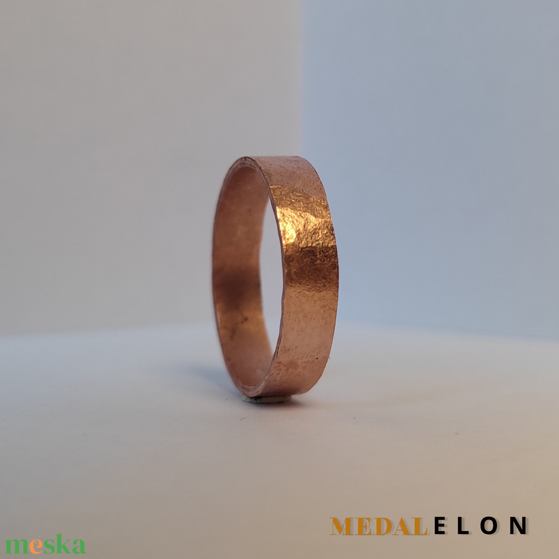 Rusztikus vörösréz gyűrű - ékszer - gyűrű - kerek gyűrű - Meska.hu