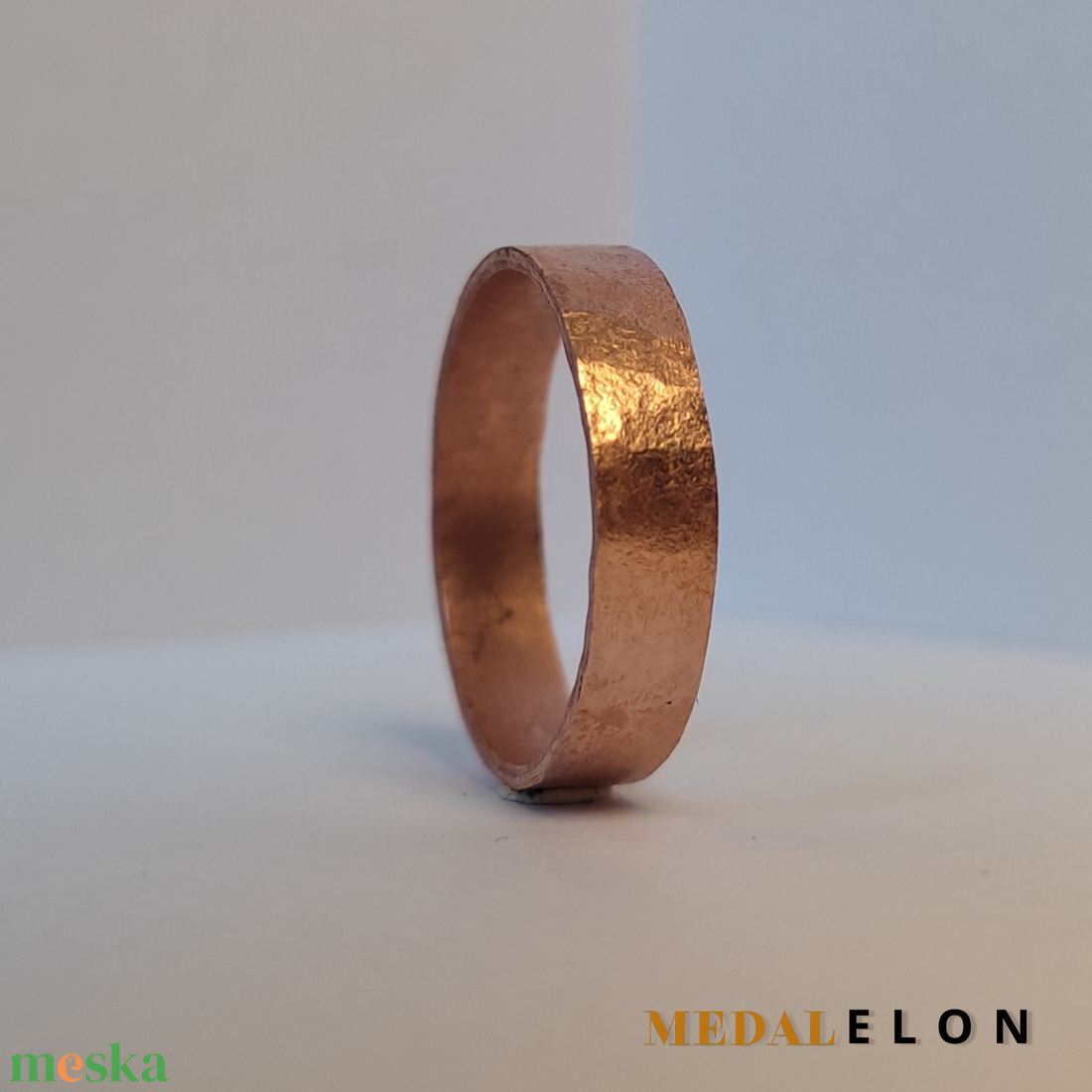Rusztikus vörösréz gyűrű - ékszer - gyűrű - kerek gyűrű - Meska.hu