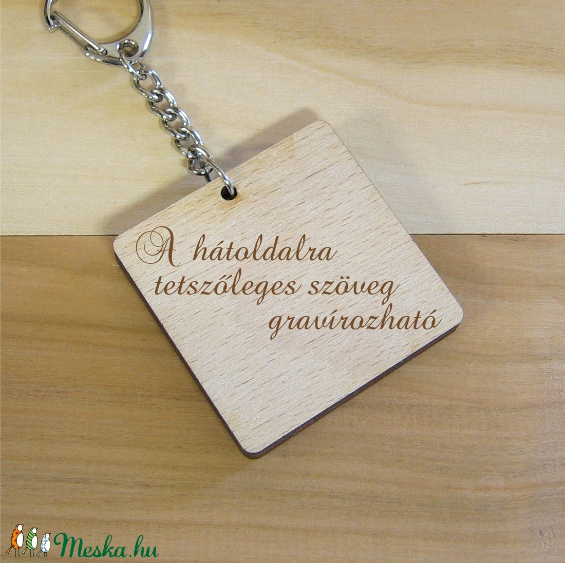 LOVE fa kulcstartó + egyedi gravírozás -  - Meska.hu