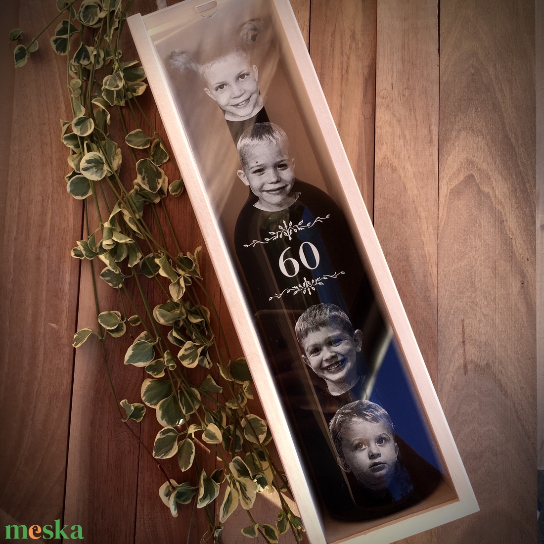 Bortartó doboz, italos fadoboz fotógravírozással díszített akril előlappal - otthon & életmód - konyhafelszerelés, tálalás - italos kellékek - boros díszdoboz - Meska.hu