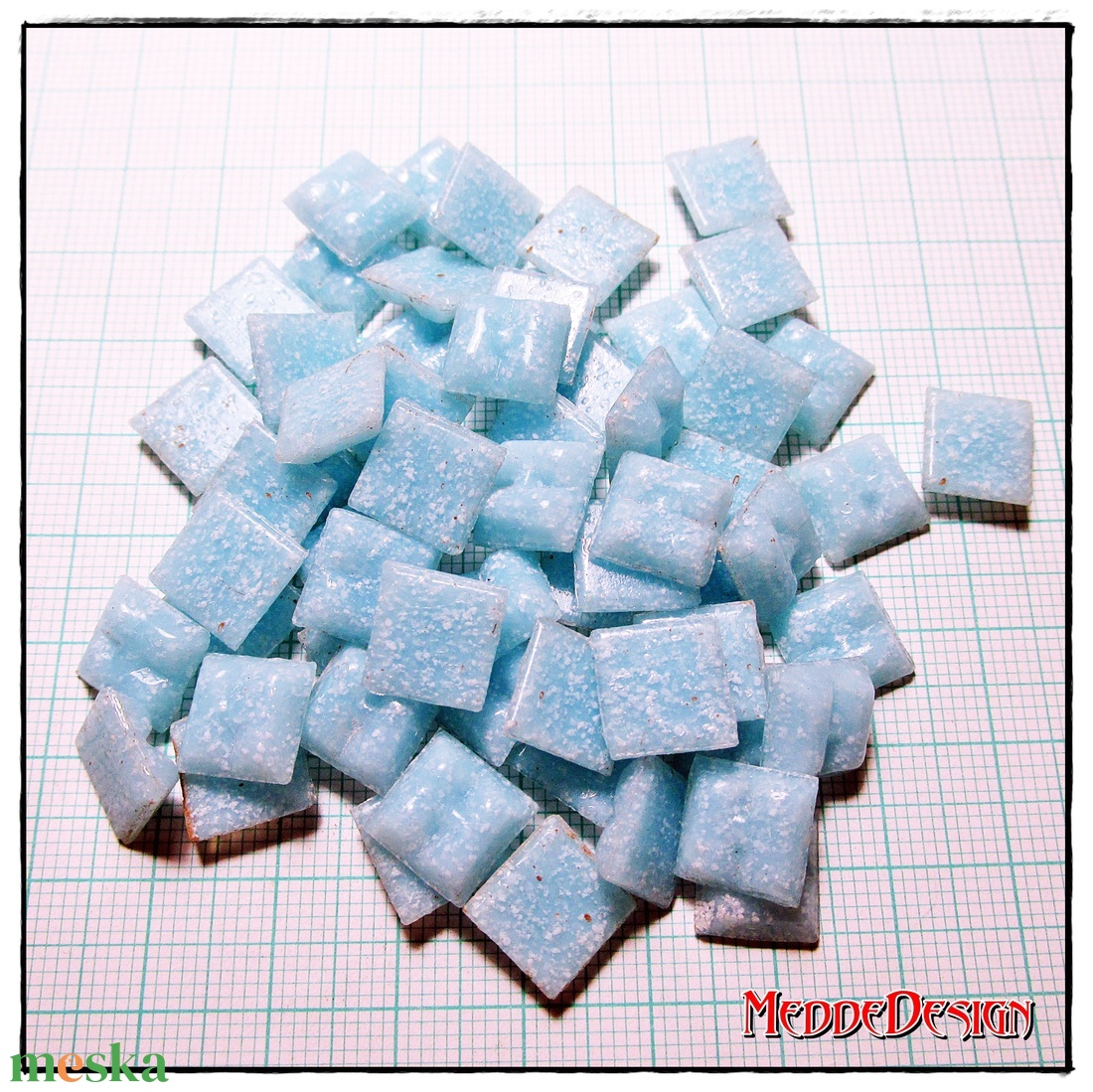 Murano üvegmozaik lapka 10x10mm kék 005 árnyalat40gramm - dekorációs kellékek - mozaik - Meska.hu Murano üvegmozaik lapka 10x10mm kék 005 árnyalat40gramm - dekorációs kellékek - mozaik - Meska.hu