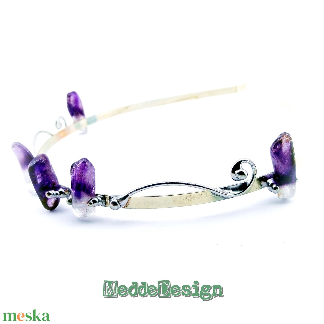 Tündér-Tiara (meditációs homlokpánt) Chevron-Ametisztből - esküvő - hajdísz - hajpánt - Meska.hu Tündér-Tiara (meditációs homlokpánt) Chevron-Ametisztből - esküvő - hajdísz - hajpánt - Meska.hu