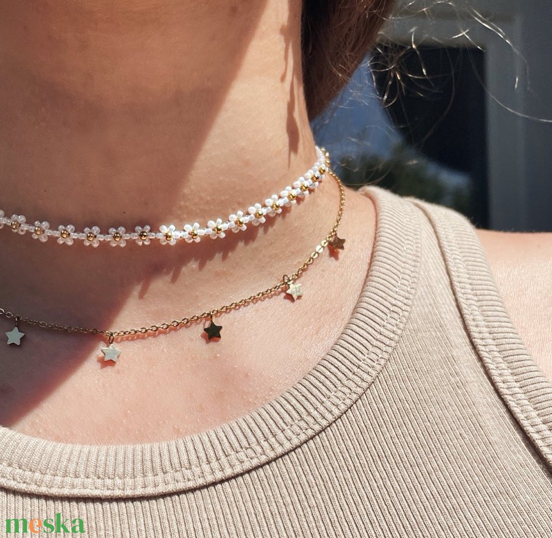 Virágos choker nyaklánc - esküvő - ékszer - nyaklánc - Meska.hu Virágos choker nyaklánc - esküvő - ékszer - nyaklánc - Meska.hu