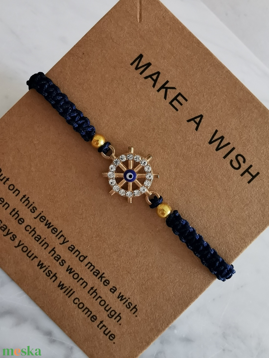 Makramé karkötő  - ékszer - karkötő - fonott karkötő - Meska.hu