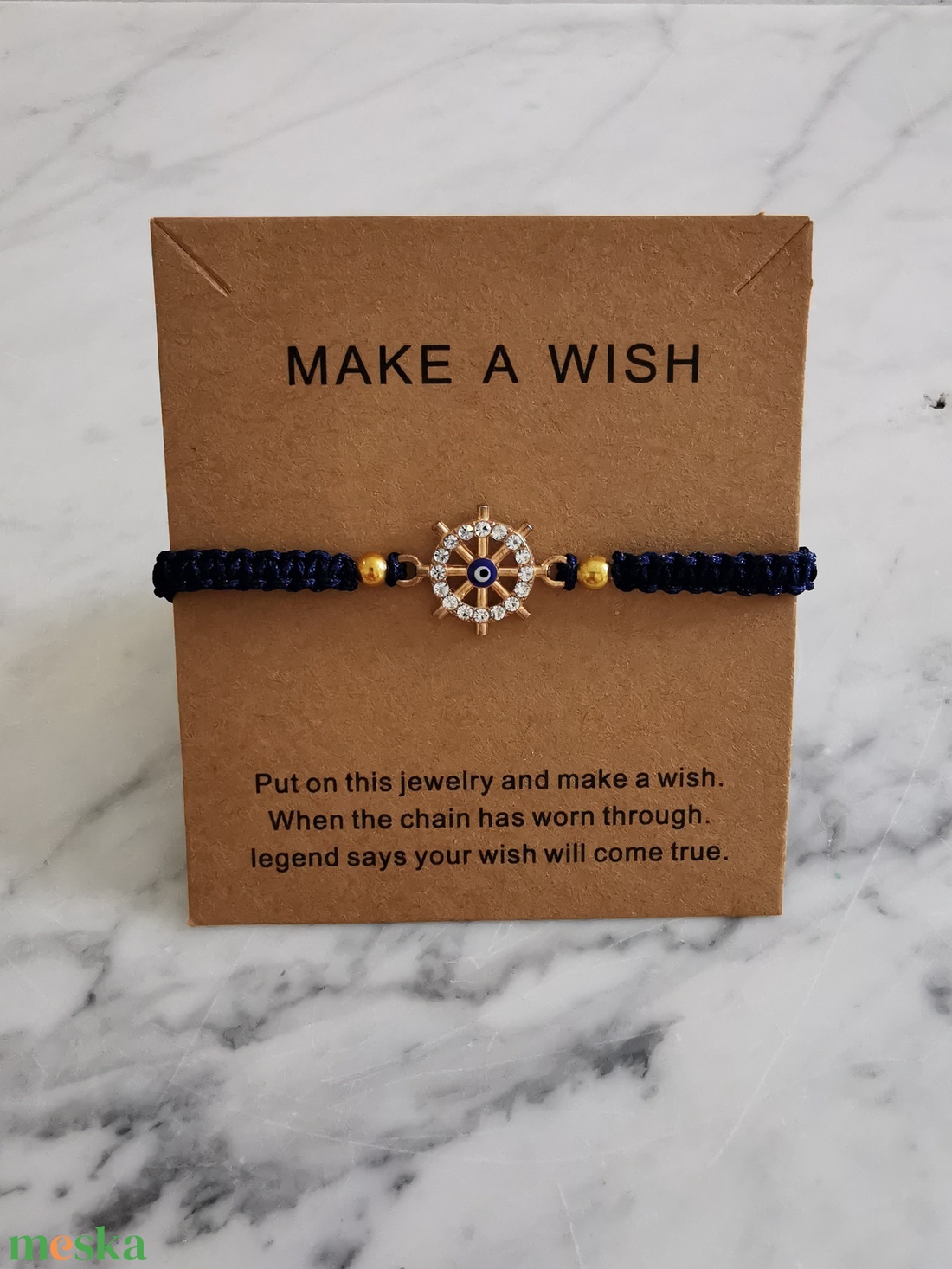 Makramé karkötő  - ékszer - karkötő - fonott karkötő - Meska.hu