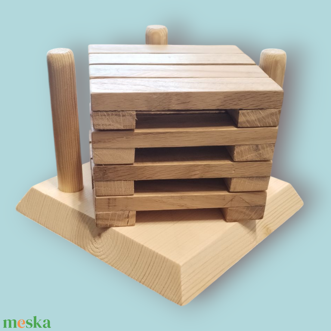 Tömör fa pohár alátét  - otthon & életmód - konyhafelszerelés, tálalás - tálalás - tányér- és poháralátét - Meska.hu