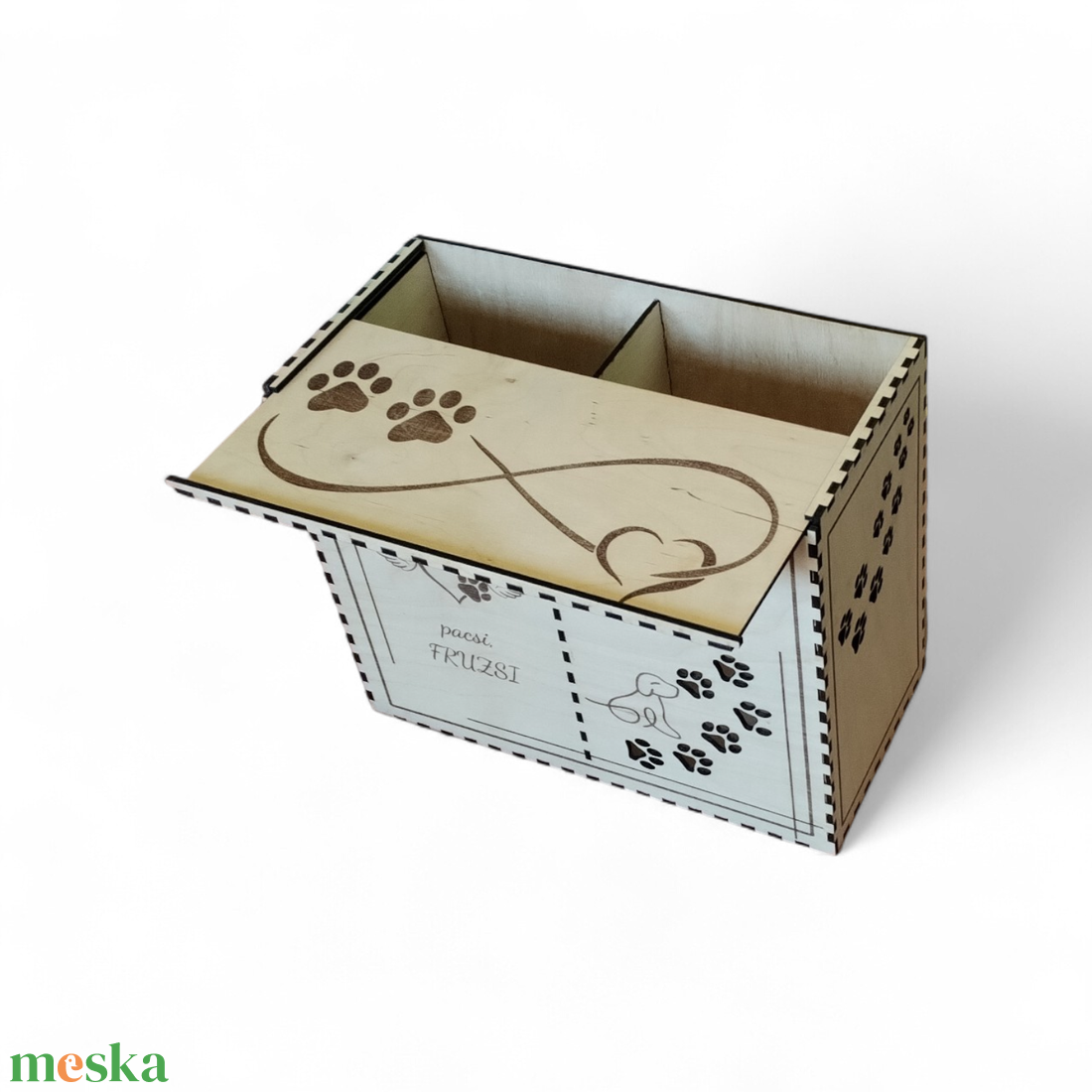 Személyre szabható kisállat urnatartó és emlékdoboz � lézervágott fa doboz 12�17 cm-es urnához - otthon & életmód - vallás - temetkezési tárgy - kisállat temetkezés - Meska.hu