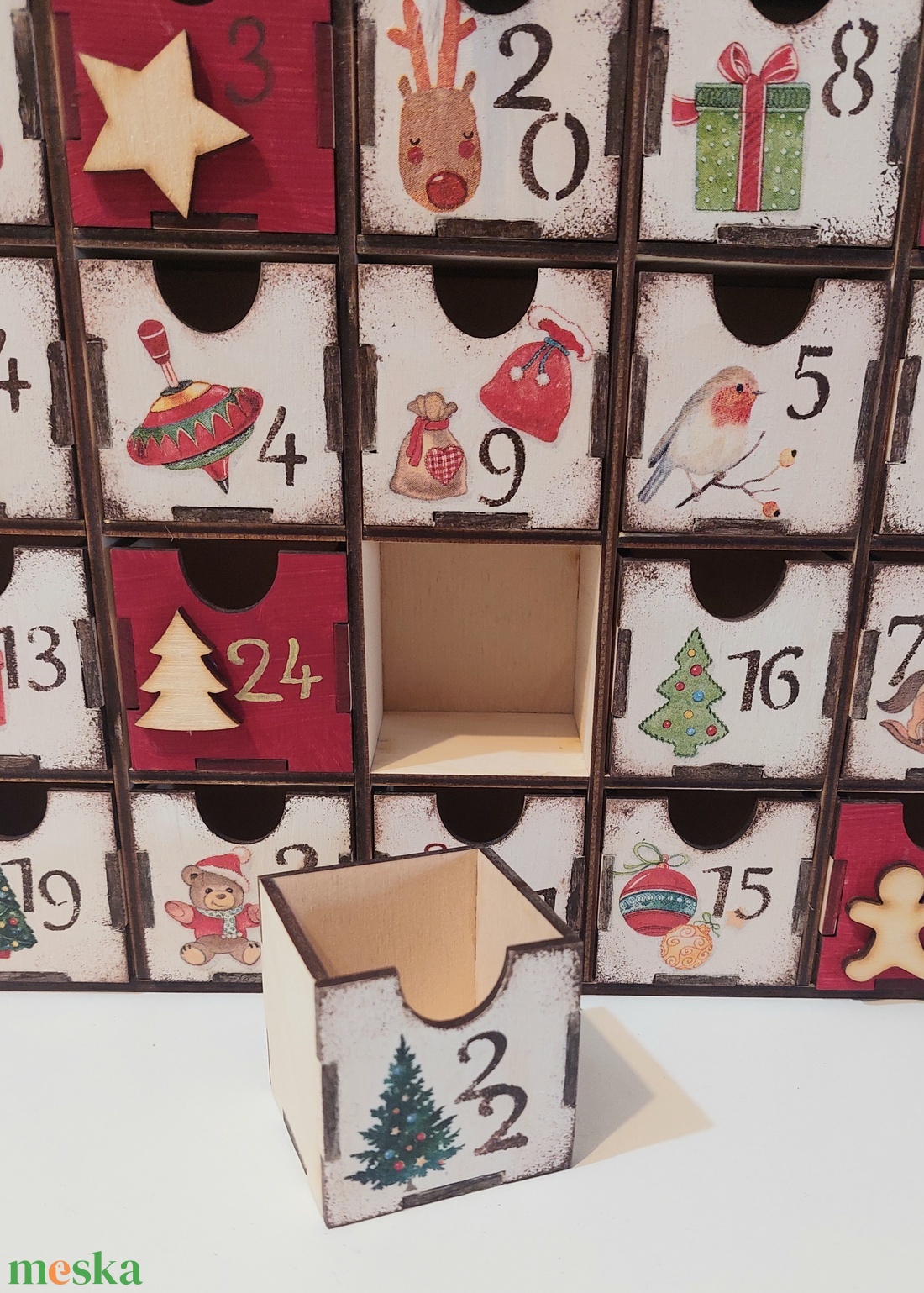 Manós adventi naptár fiókokkal - karácsony - adventi díszek - adventi naptár - Meska.hu Manós adventi naptár fiókokkal - karácsony - adventi díszek - adventi naptár - Meska.hu