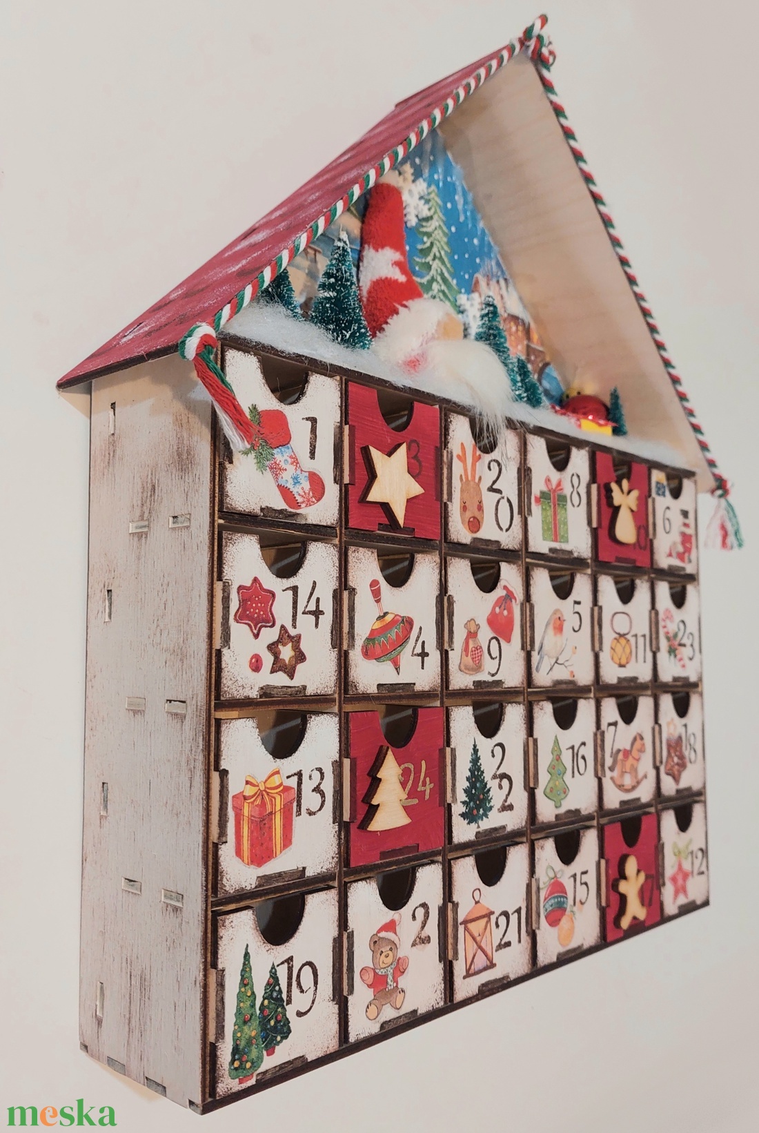 Manós adventi naptár fiókokkal - karácsony - adventi díszek - adventi naptár - Meska.hu Manós adventi naptár fiókokkal - karácsony - adventi díszek - adventi naptár - Meska.hu