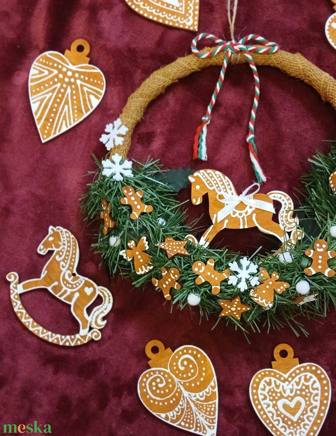 Mézeskalács jellegű kopogtató - karácsony - karácsonyi lakásdekoráció - karácsonyi ajtódíszek - Meska.hu Mézeskalács jellegű kopogtató - karácsony - karácsonyi lakásdekoráció - karácsonyi ajtódíszek - Meska.hu