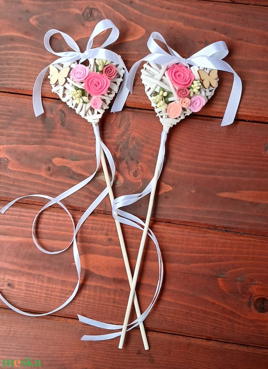 Virágpálca, pálcás csokor, betűző - 2db - otthon & életmód - dekoráció - virágdísz és tartó - csokor & virágdísz - Meska.hu