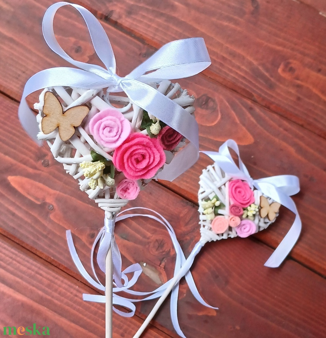 Virágpálca, pálcás csokor, betűző - 2db - otthon & életmód - dekoráció - virágdísz és tartó - csokor & virágdísz - Meska.hu