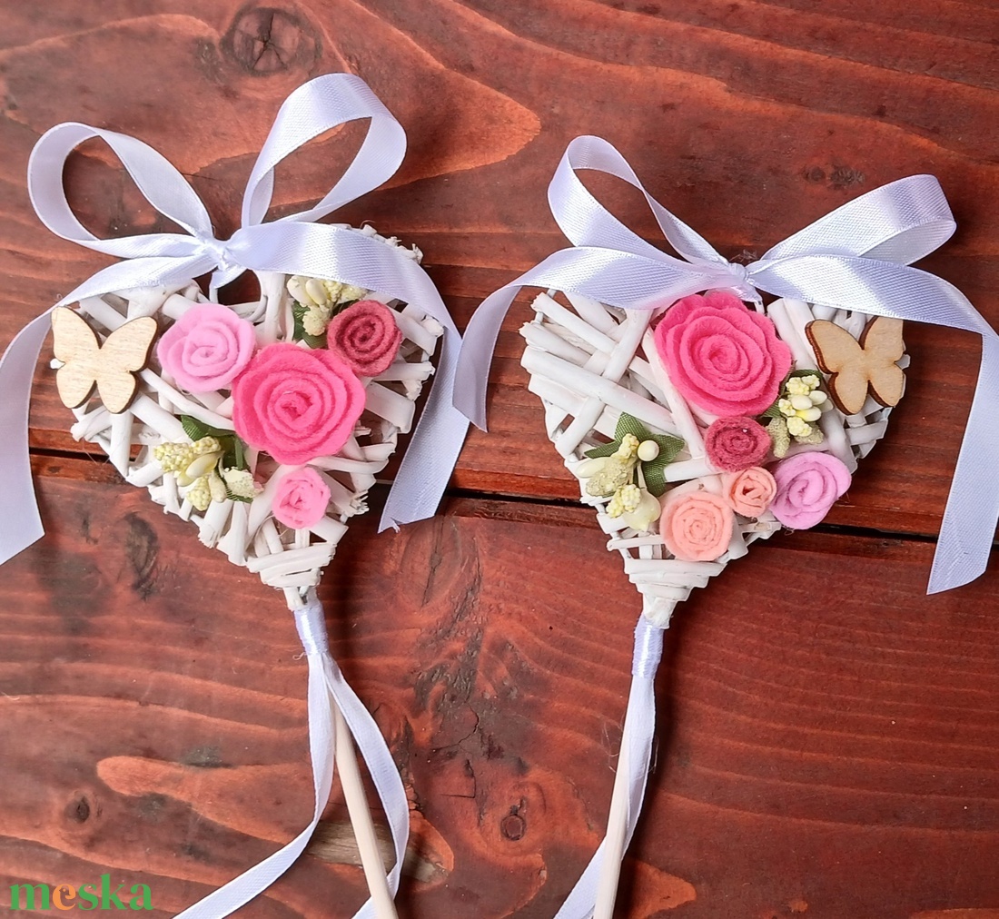 Virágpálca, pálcás csokor, betűző - 2db - otthon & életmód - dekoráció - virágdísz és tartó - csokor & virágdísz - Meska.hu