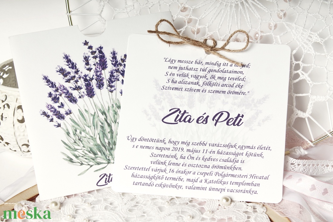 Esküvői meghívó levendula grafikával - esküvő - meghívó & kártya - meghívó - Meska.hu Esküvői meghívó levendula grafikával - esküvő - meghívó & kártya - meghívó - Meska.hu