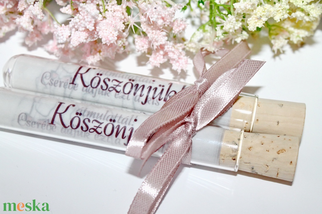 Köszönetajándék üvegcse pausszal - esküvő - emlék & ajándék - köszönőajándék - Meska.hu