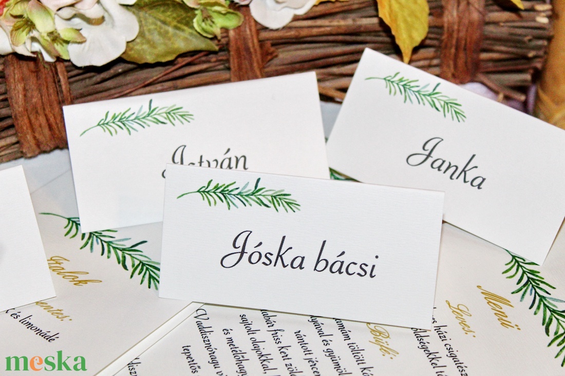 Ültetőkártya greenery stílusban - esküvő - meghívó & kártya - ültetési rend - Meska.hu Ültetőkártya greenery stílusban - esküvő - meghívó & kártya - ültetési rend - Meska.hu